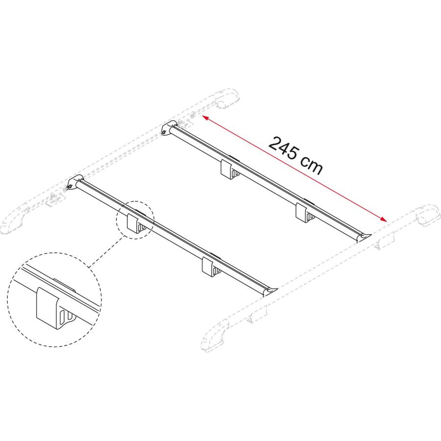 Artikelbild 3 des Artikels “Tragestange Fixing Bar Rail, Länge 245 cm “