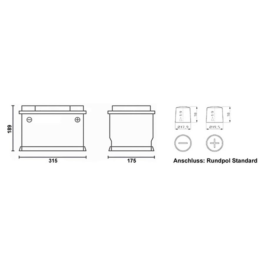 Product image 4 of the product “Lithium Batterie Standard, 100 Ah 100 Ah”