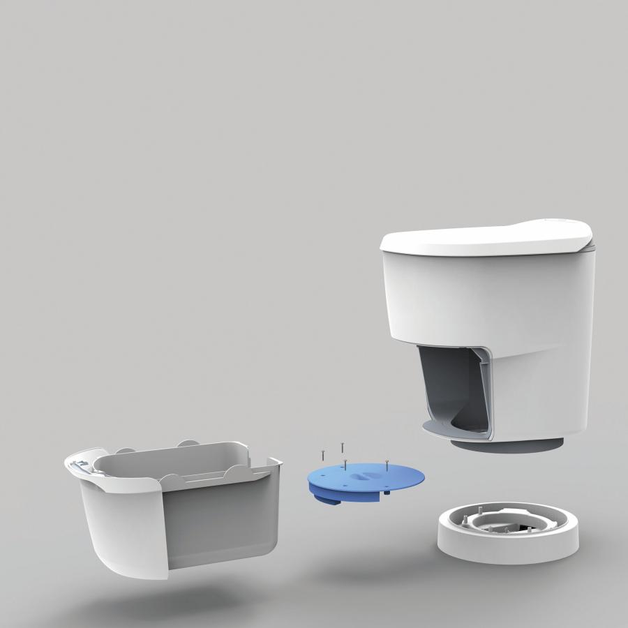 Product image 5 of the product “Verschweiß-Toilette Clesana C1 mit Rund-Sockel ”