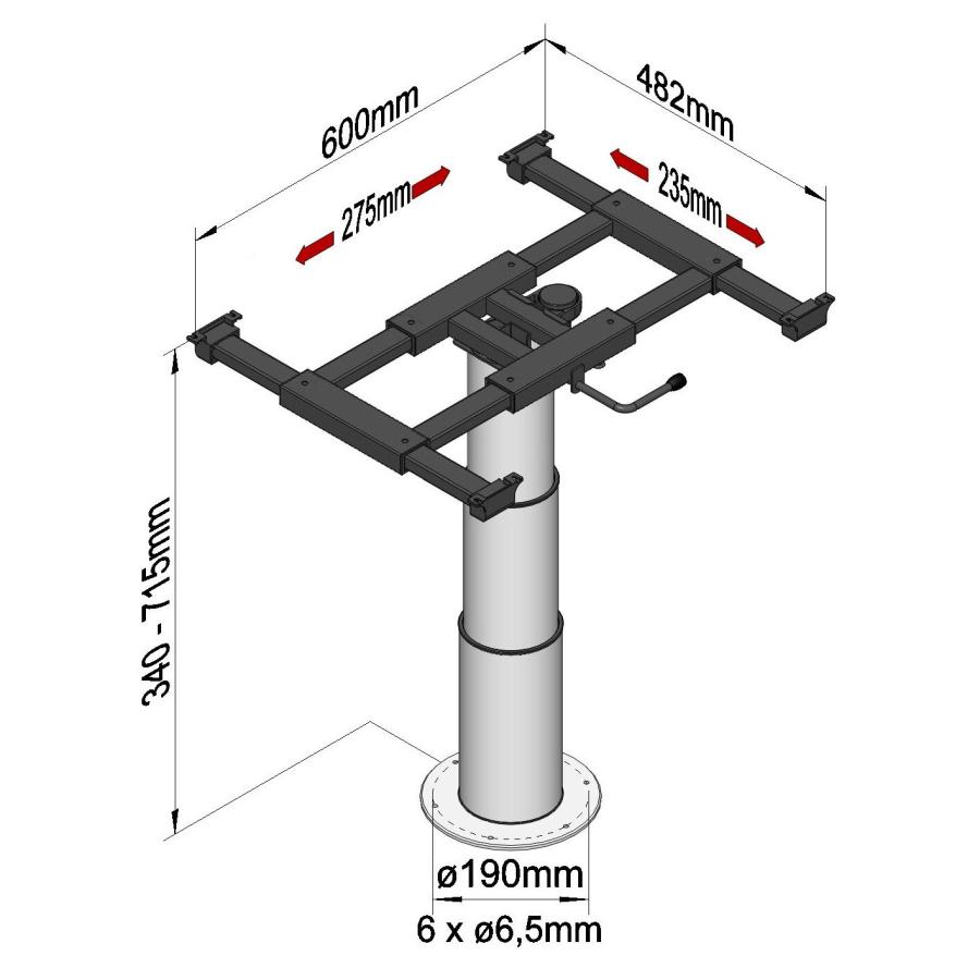 Product image 5 of the product “Liftgestell mit Verschiebung ”