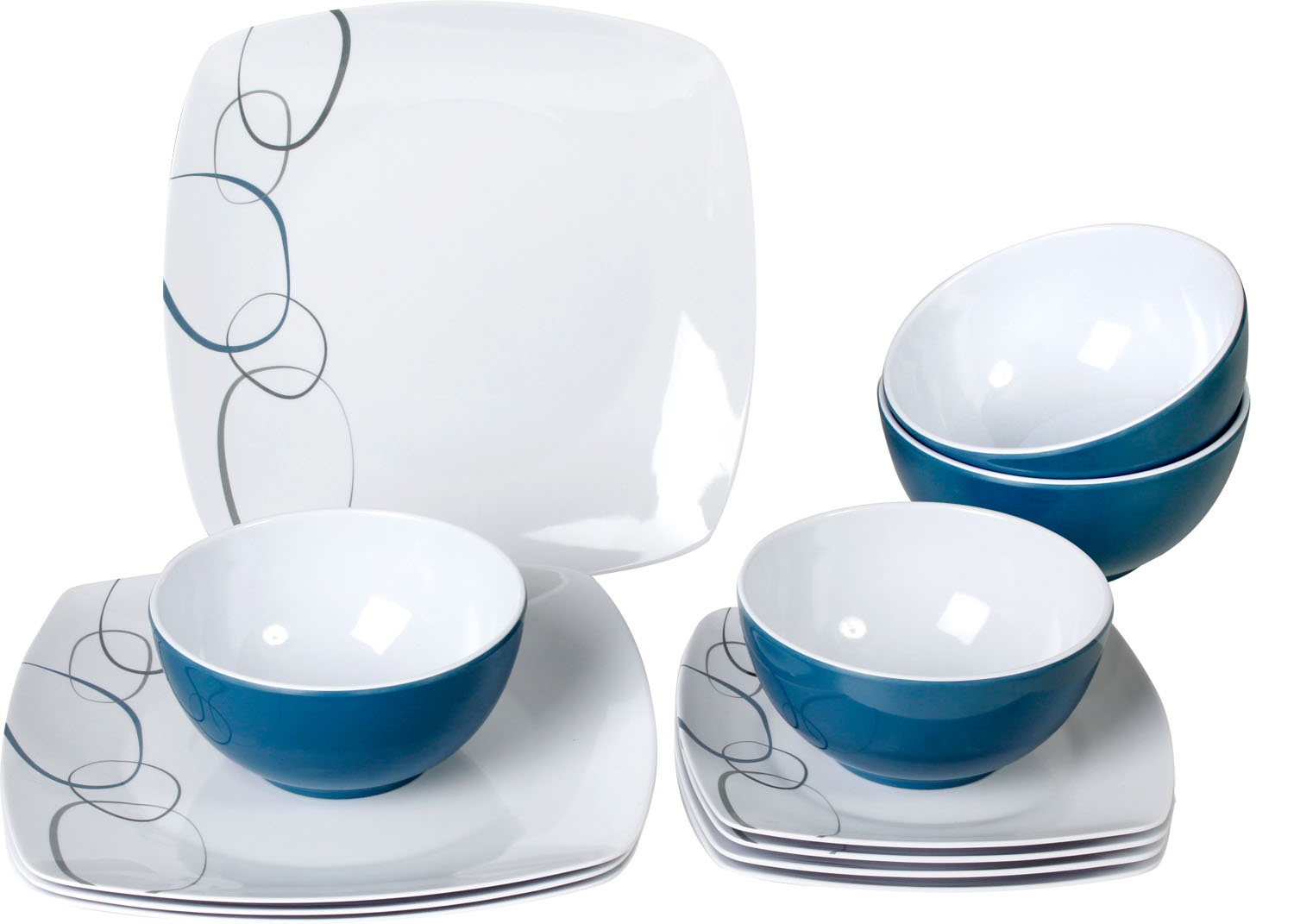 Artikelbild 1 des Artikels “Geschirrset CASCADE eckig 12 tlg. “