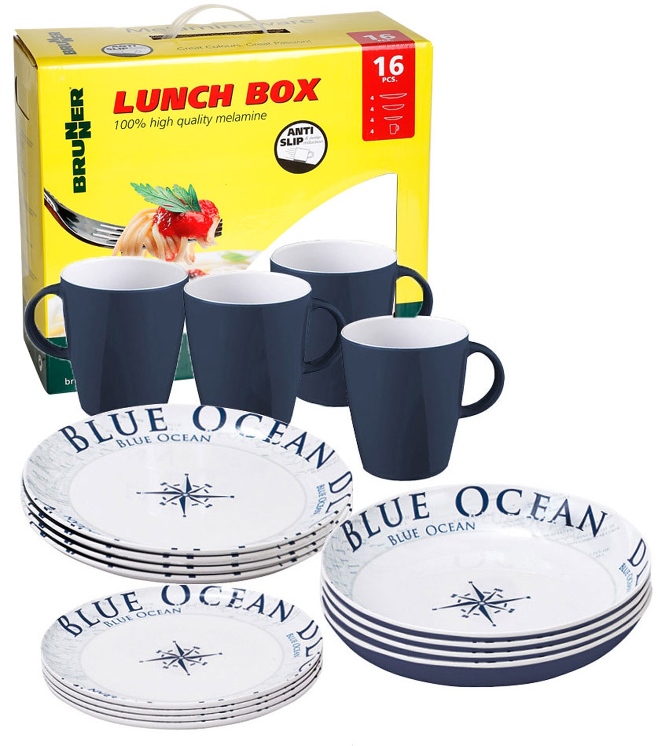 Artikelbild 1 des Artikels “Geschirr-Set BLUE OCEAN Lunchbox 16 tlg. “
