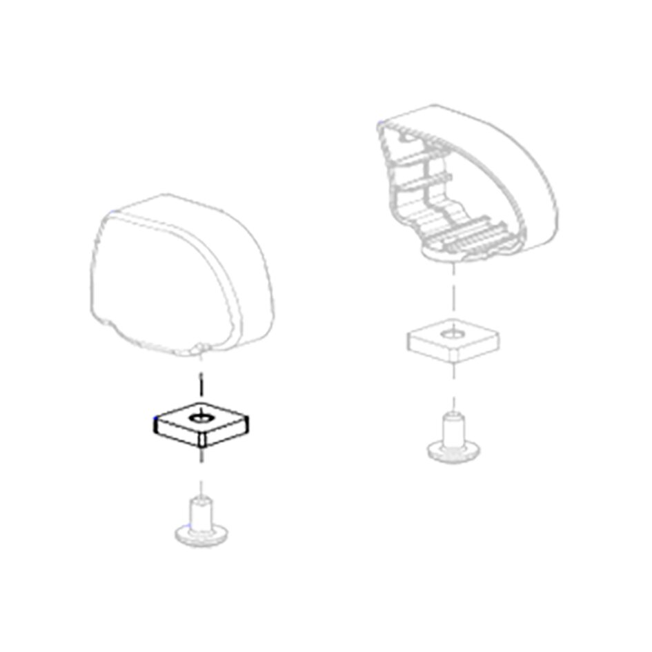 Product image 1 of the product “Beilagscheibe Endkappe für Thule Querträger Ducato ”