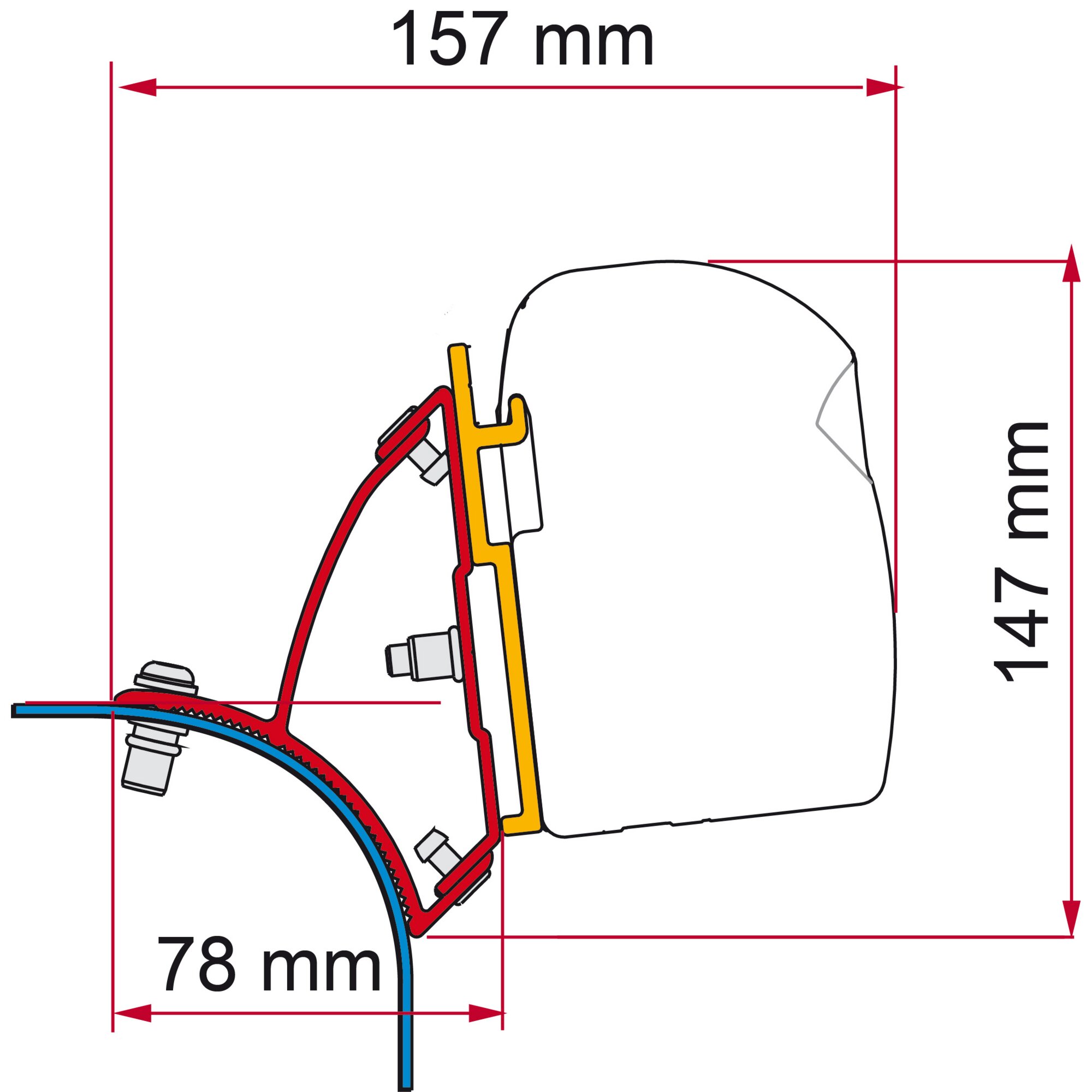 Product image 1 of the product “Kit VW T5/T6 Aufstelldach Deep Black ”