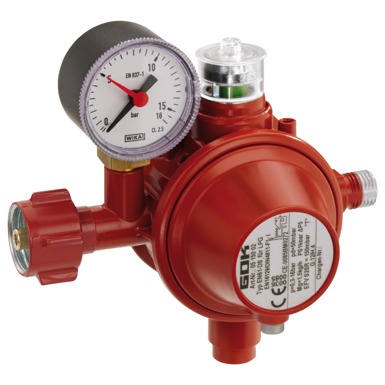 Artikelbild 1 des Artikels “Gasregler 1,5 kg/h, KLF x G1/4LH-KN TAE UEDS SBS Man “