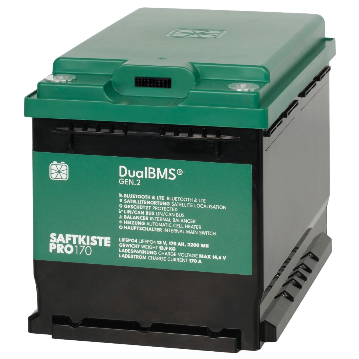 Product image 1 of the product “Lithium Batterie LiFePO₄ SaftkistePRO 340 Ah ”