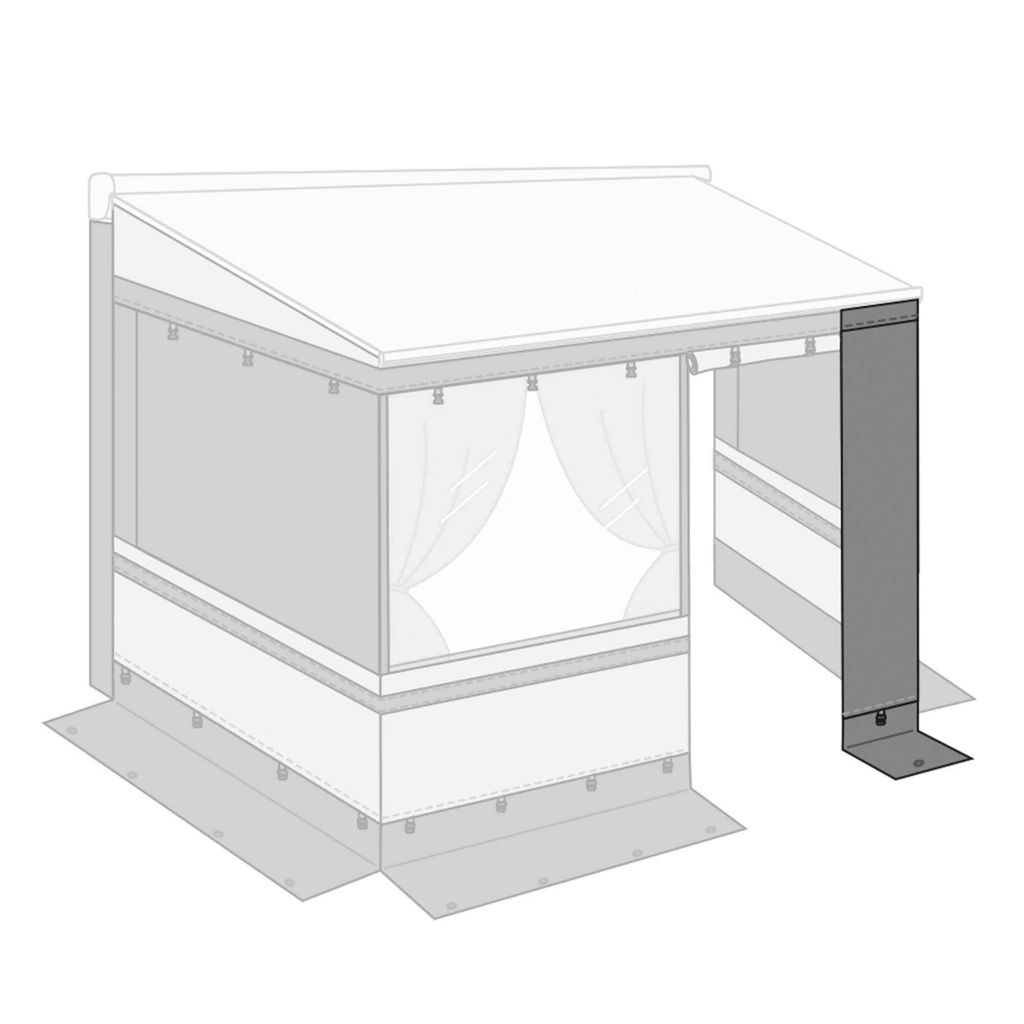 Product image 1 of the product “Privacy Room Light Frontpanele – Frontwanderweiterung ”