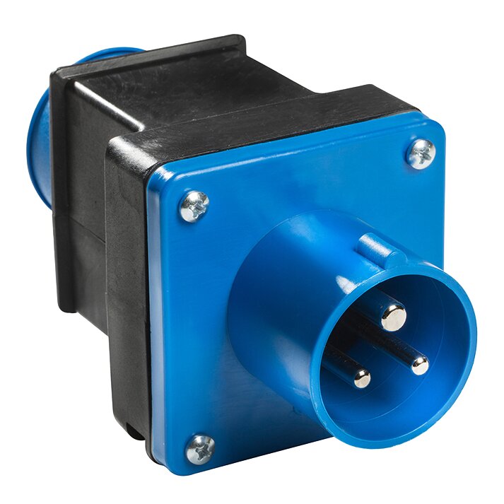 Artikelbild 1 des Artikels “Adapterstecker CEE-Stecker + Schuko-Kupplung schwarz/blau “