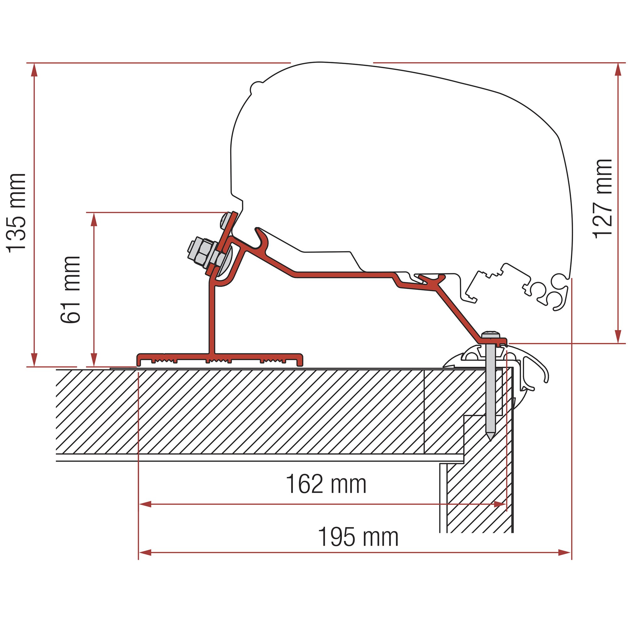 Artikelbild 1 des Artikels “Markisenadapter Caravan Roof “