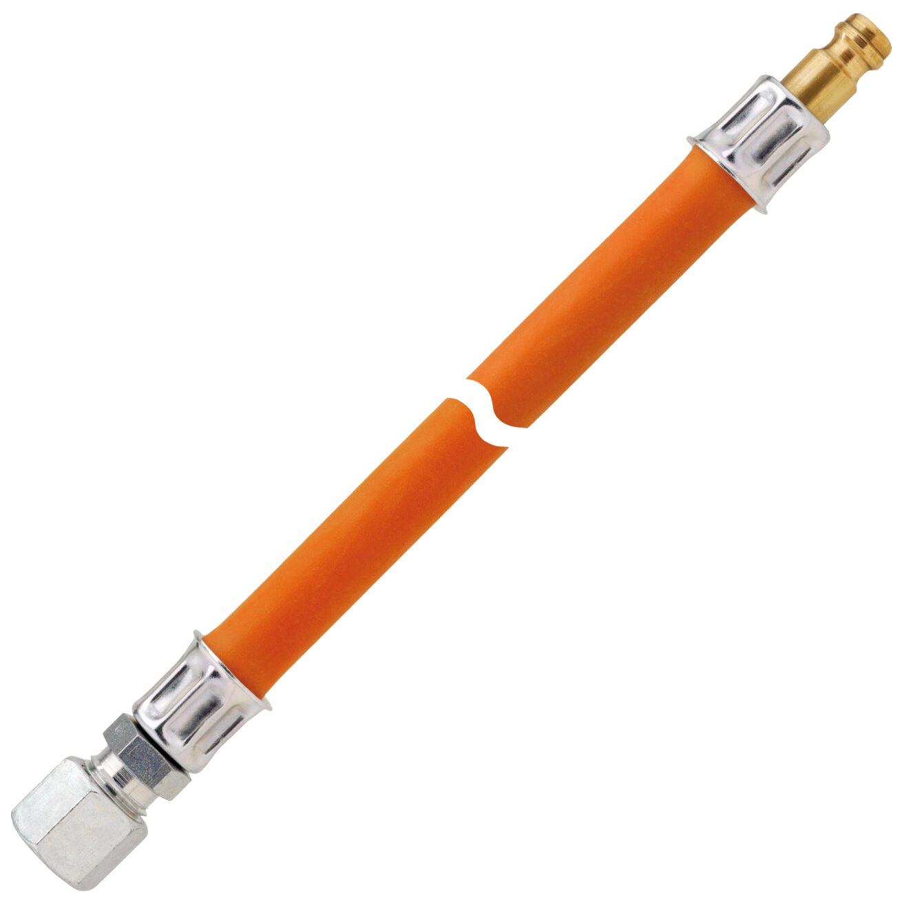 Product image 1 of the product “Gas-Mitteldruckschlauchleitung 10 bar RVS 8 x STN x 800 ”