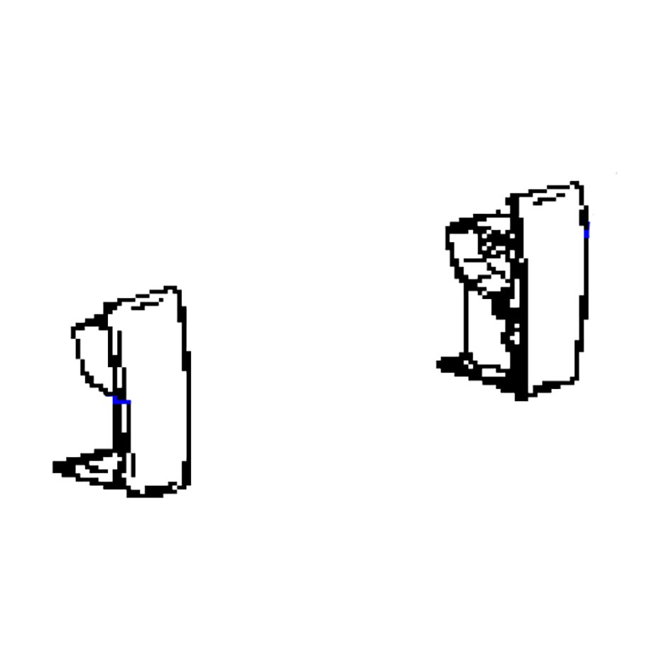 Product image 1 of the product “Frontblendenendkappen TO 4900 anthrazit, Satz links und rechts ”