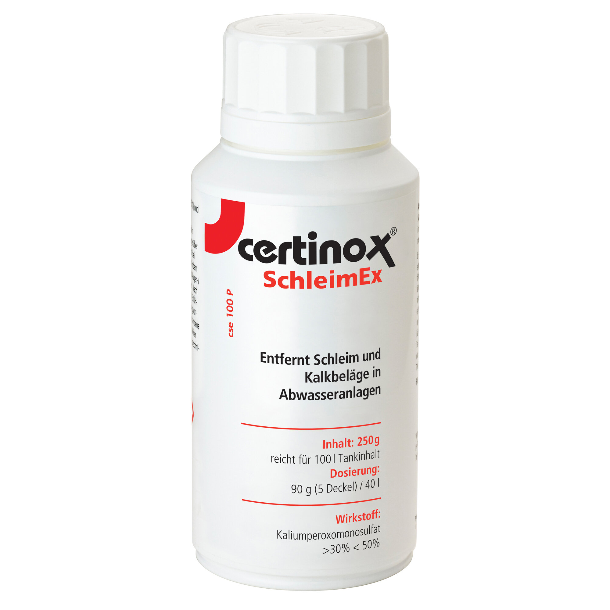 Artikelbild 1 des Artikels “certinox SchleimEx – Reiniger für Abwassertanks cse 100 p, 250 g Pulver “