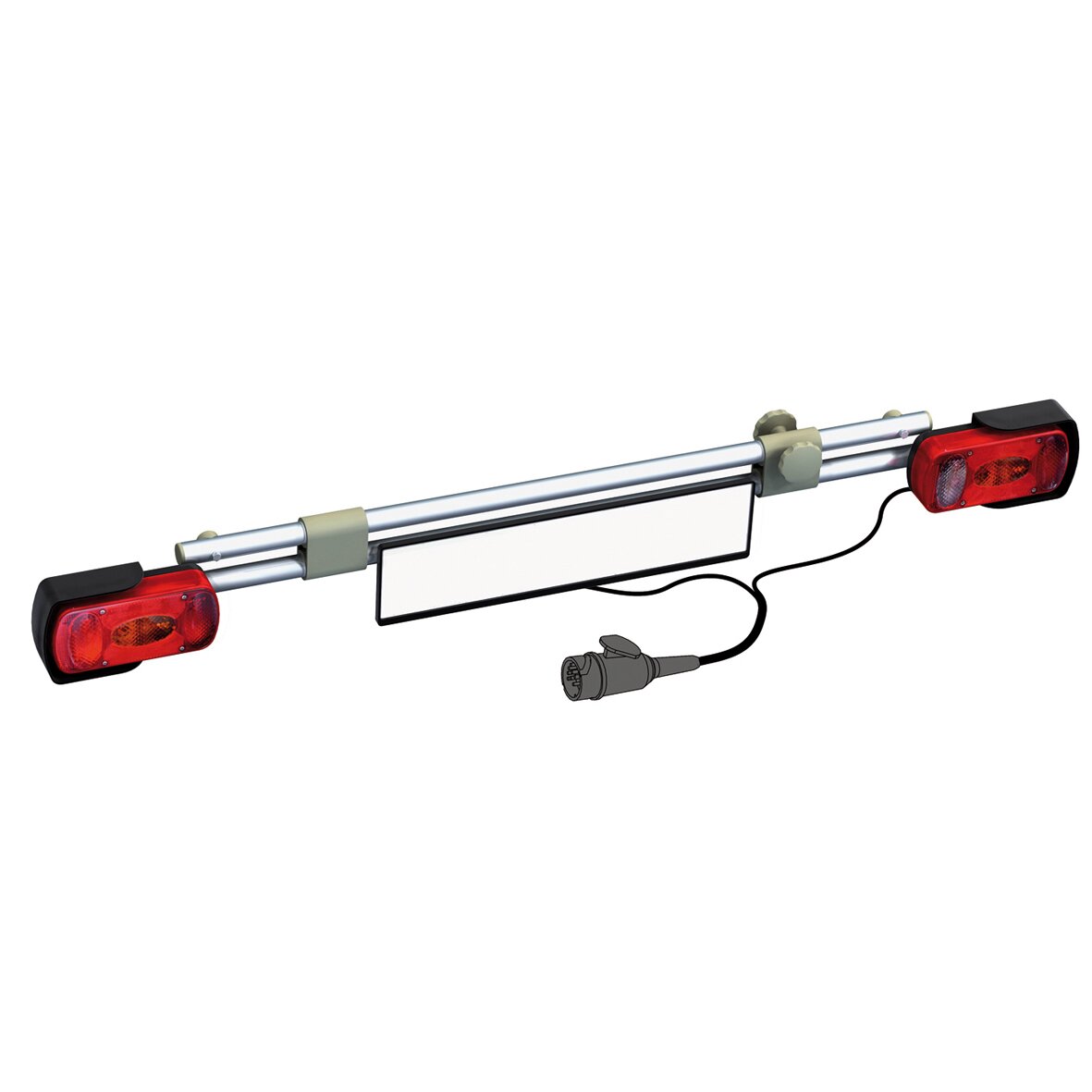 Product image 1 of the product “Beleuchtungsleiste für EuroCarry Fahrradträger, silber silber”