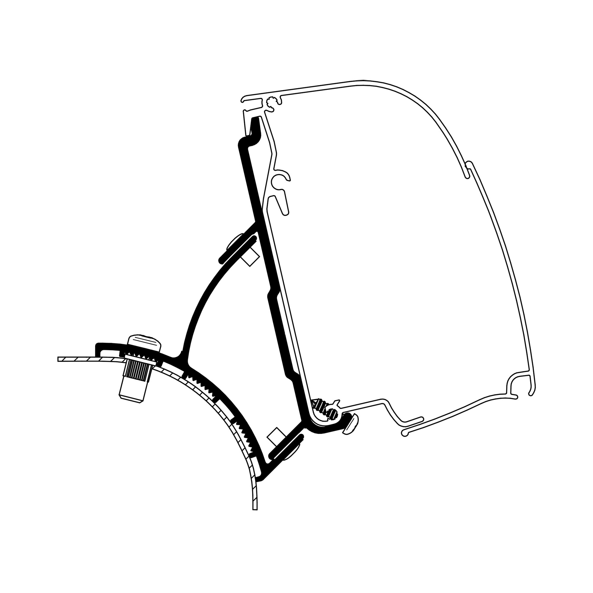 Artikelbild 1 des Artikels “Adapter VW T5 / T6 für Thule 4200 “