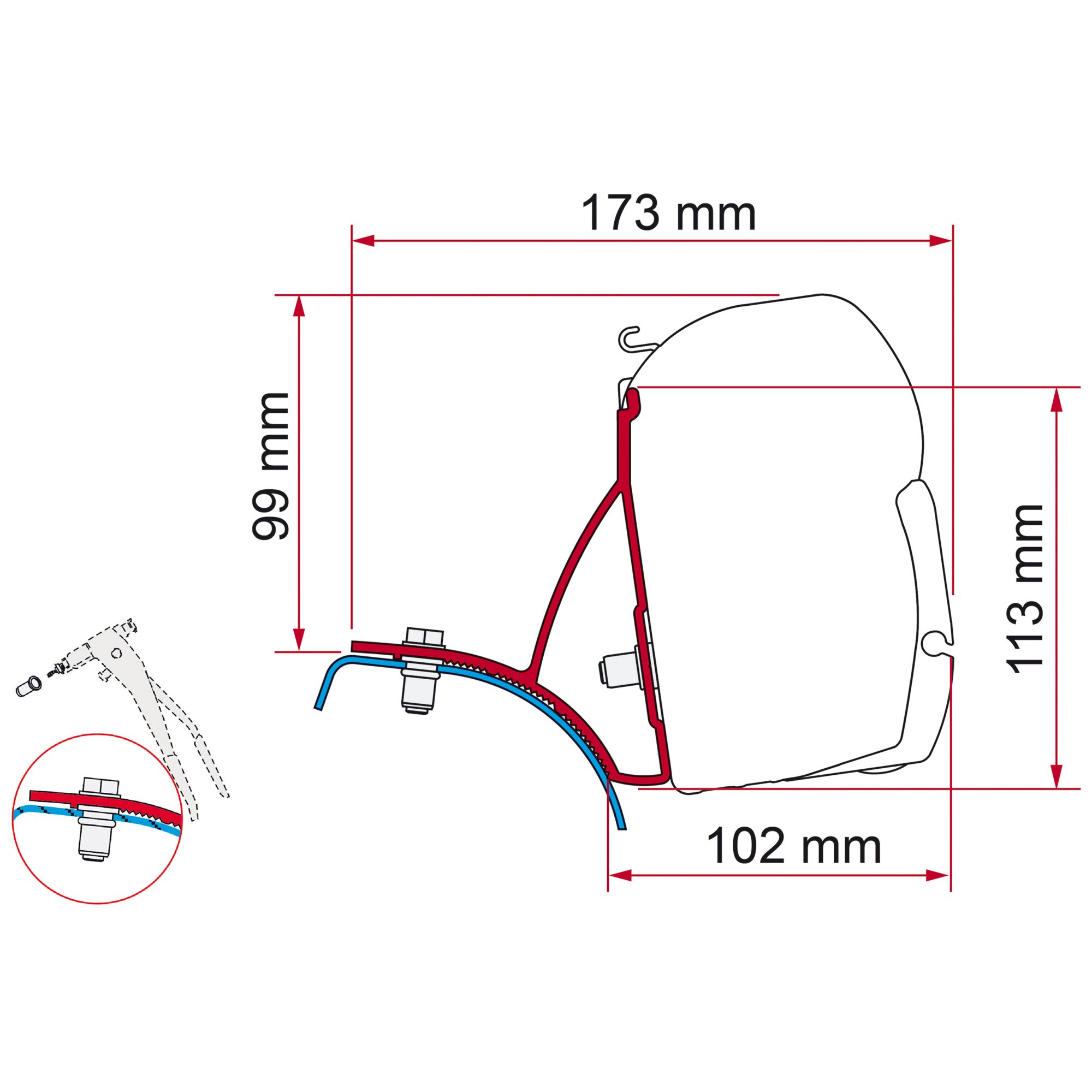 Artikelbild 2 des Artikels “Markisenadapter Renault Trafic F45 “