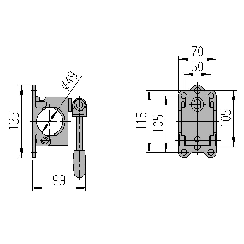 Artikelbild 2 des Artikels “Klemmschelle Guss für Rohr ø 48 mm “