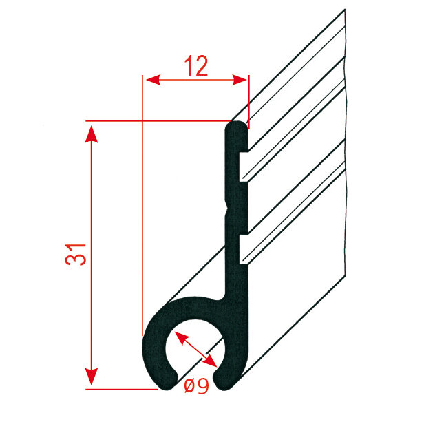 Product image 2 of the product “Keder-Profilschiene gerade ”