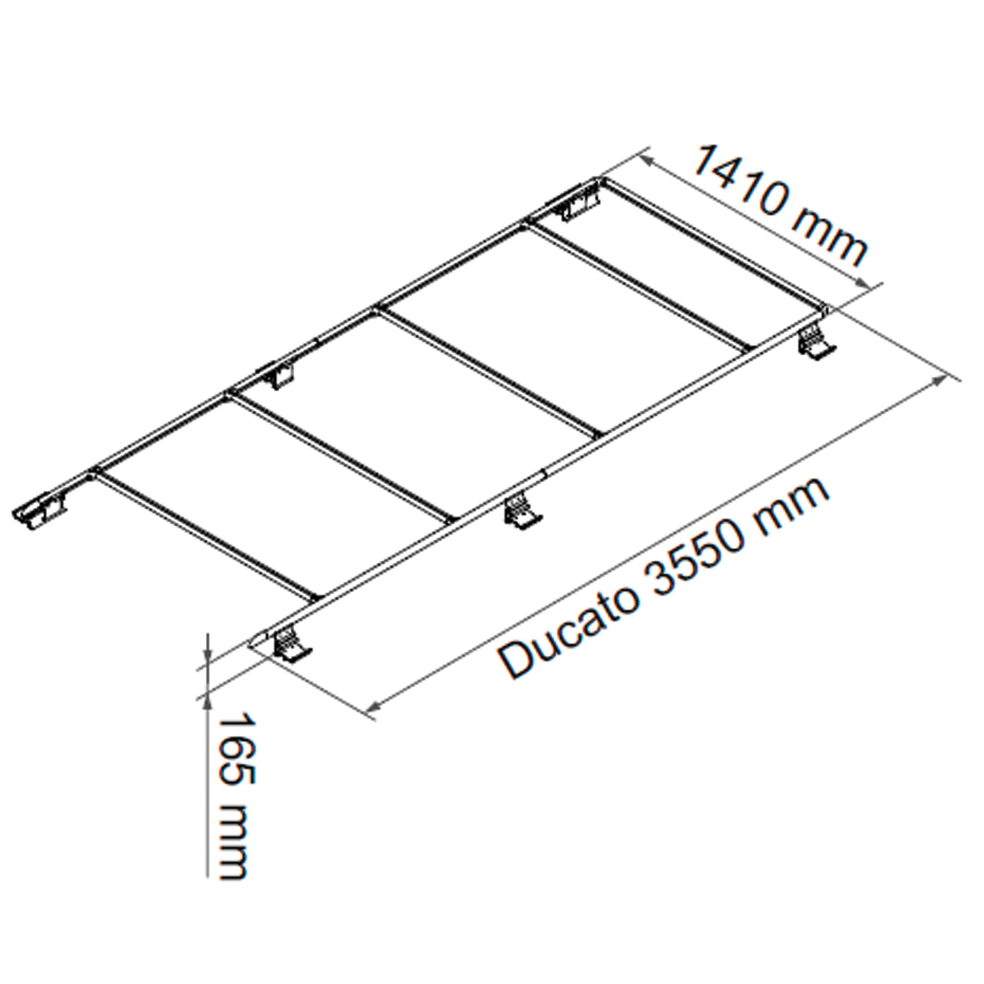 Product image 2 of the product “Dachreling Roof Rail Ducato, silber silber”
