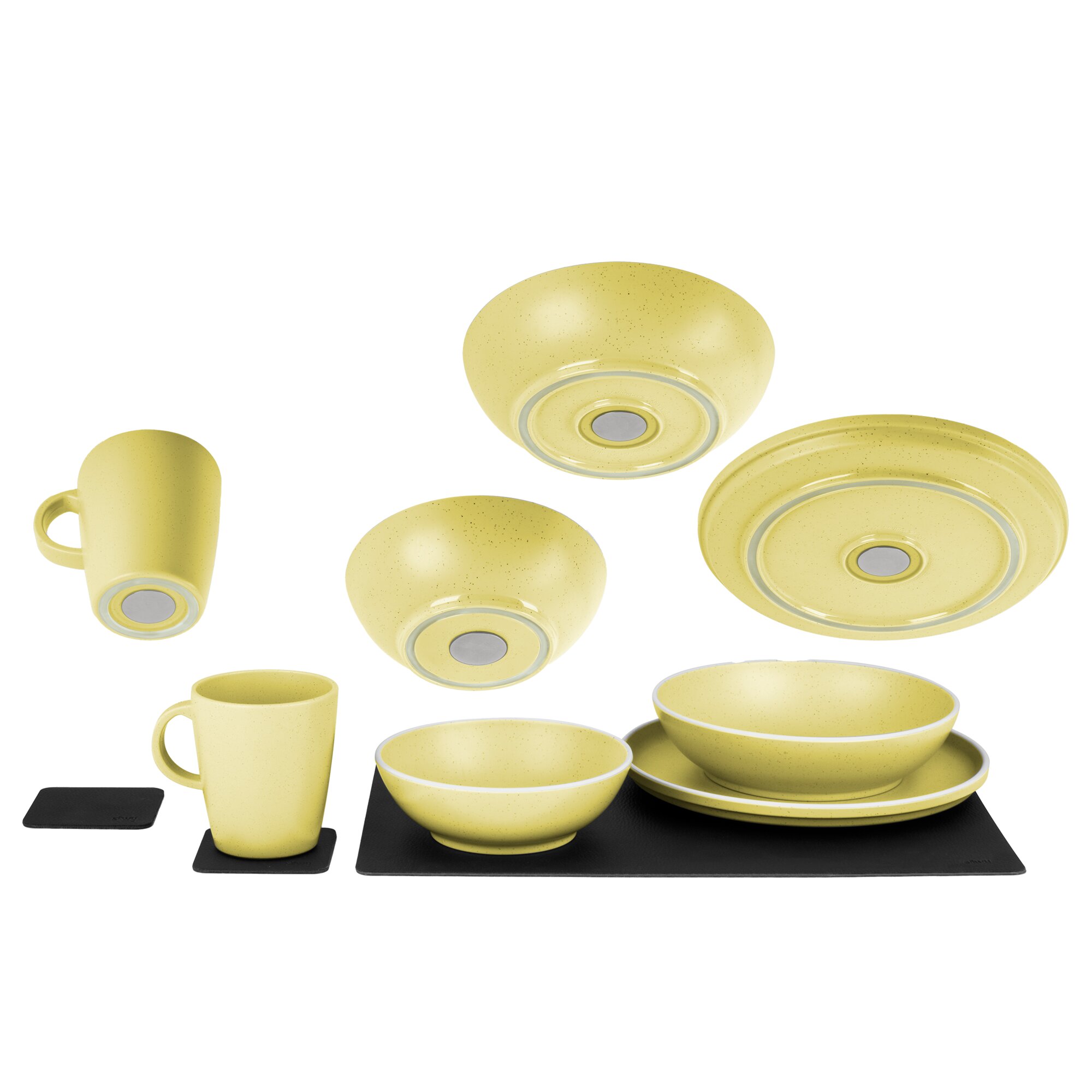 Product image 2 of the product “Geschirrset Dolomit magnetisch, gelb ”