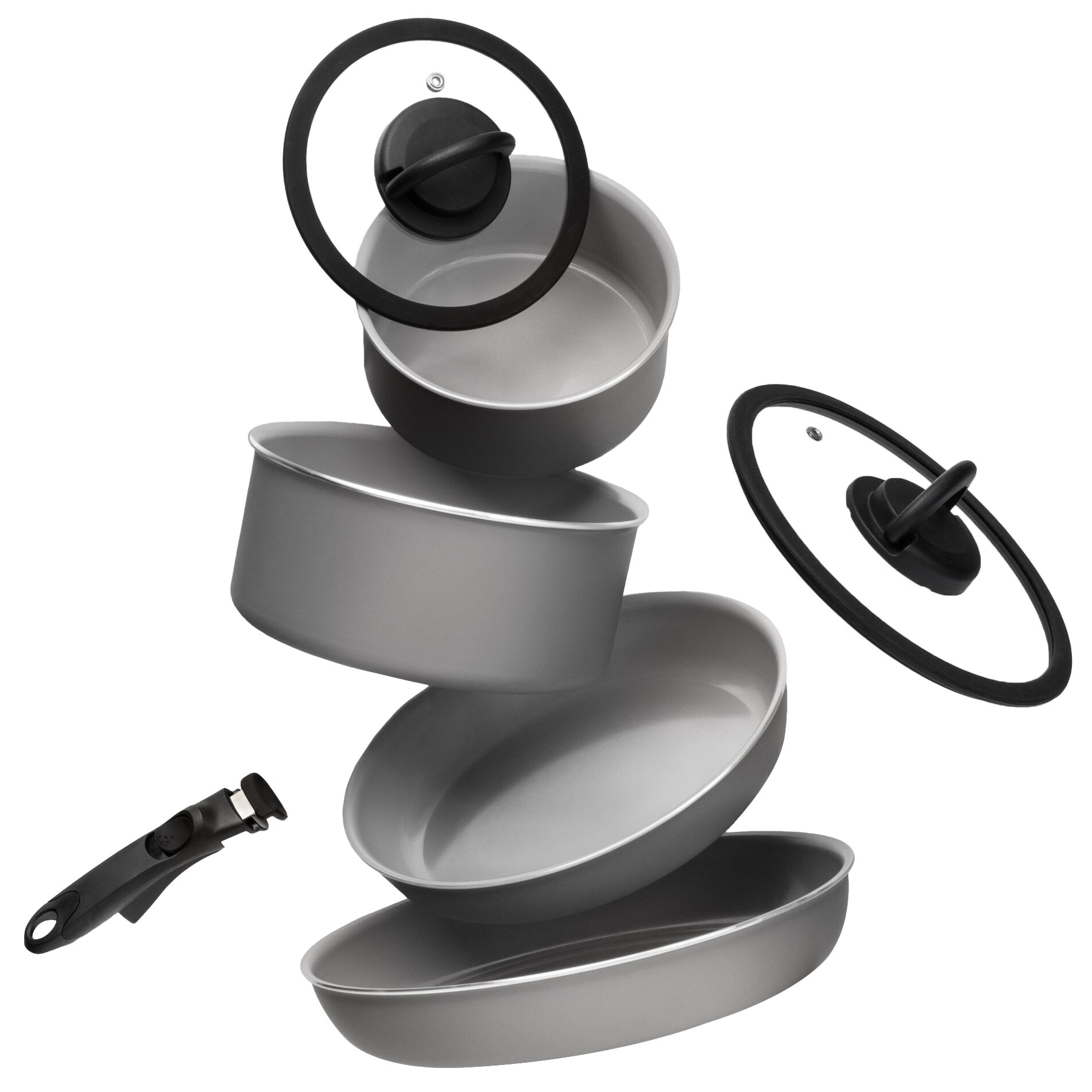 Artikelbild 2 des Artikels “Melodia Minispace Pfannen- und Stieltopfset “