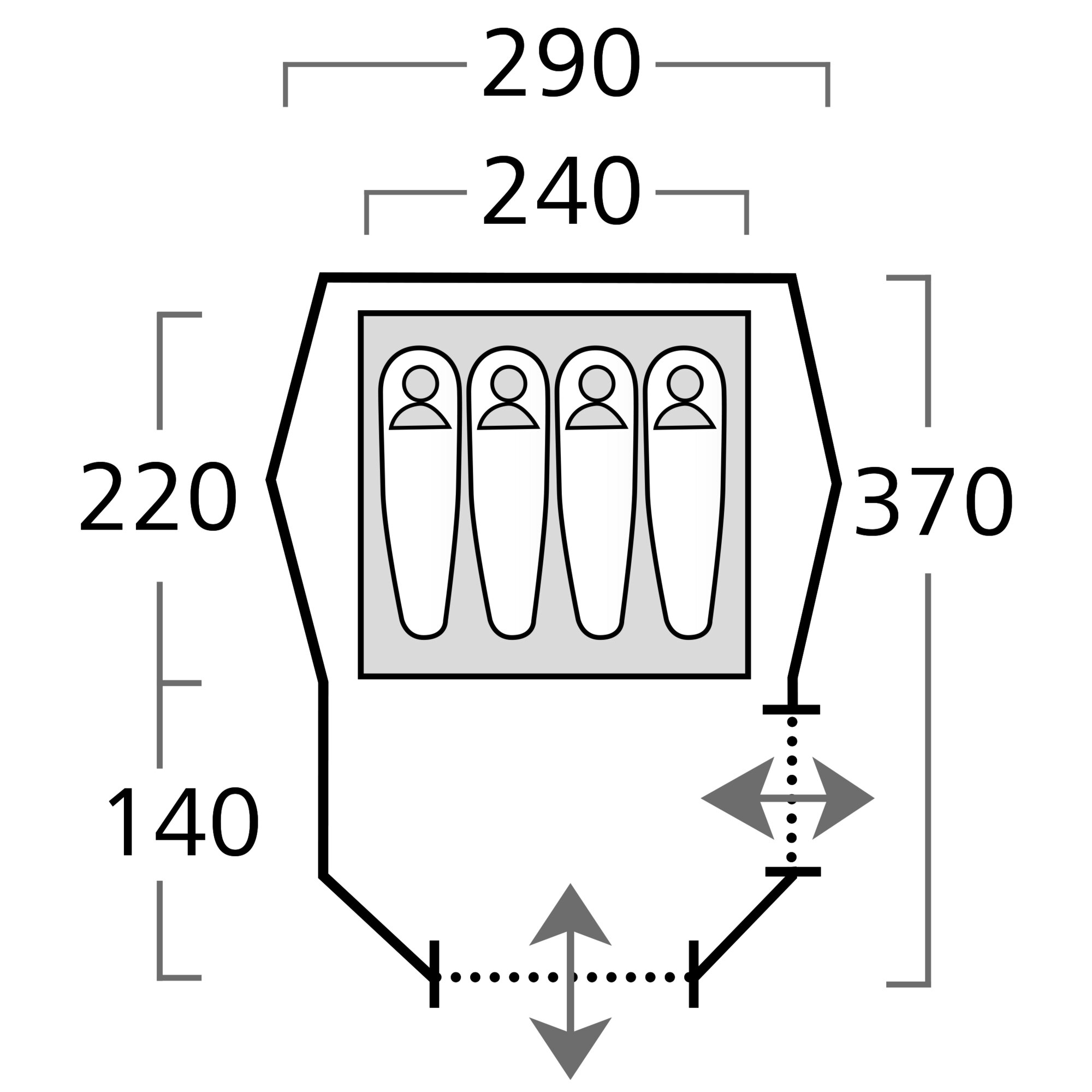 Artikelbild 3 des Artikels “Kuppelzelt Tessin 4.1 “
